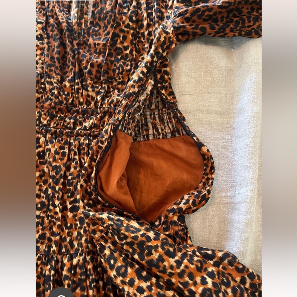 Ulla Johnson Mariana Puff Sleeve V-Neck Mini Dress Size 2 - Picture 10 of 16